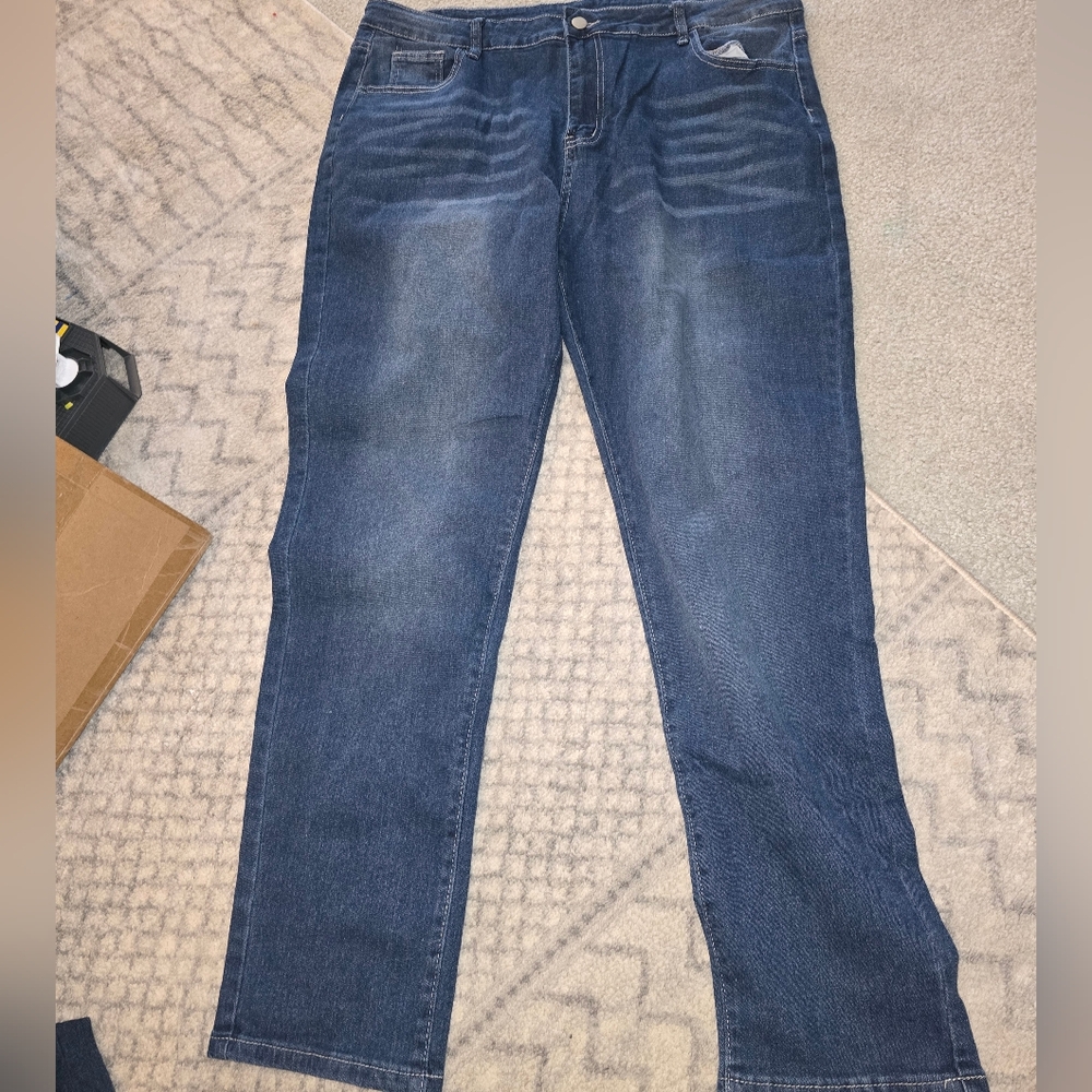 Fashion nova blue jeans straight leg 2xl